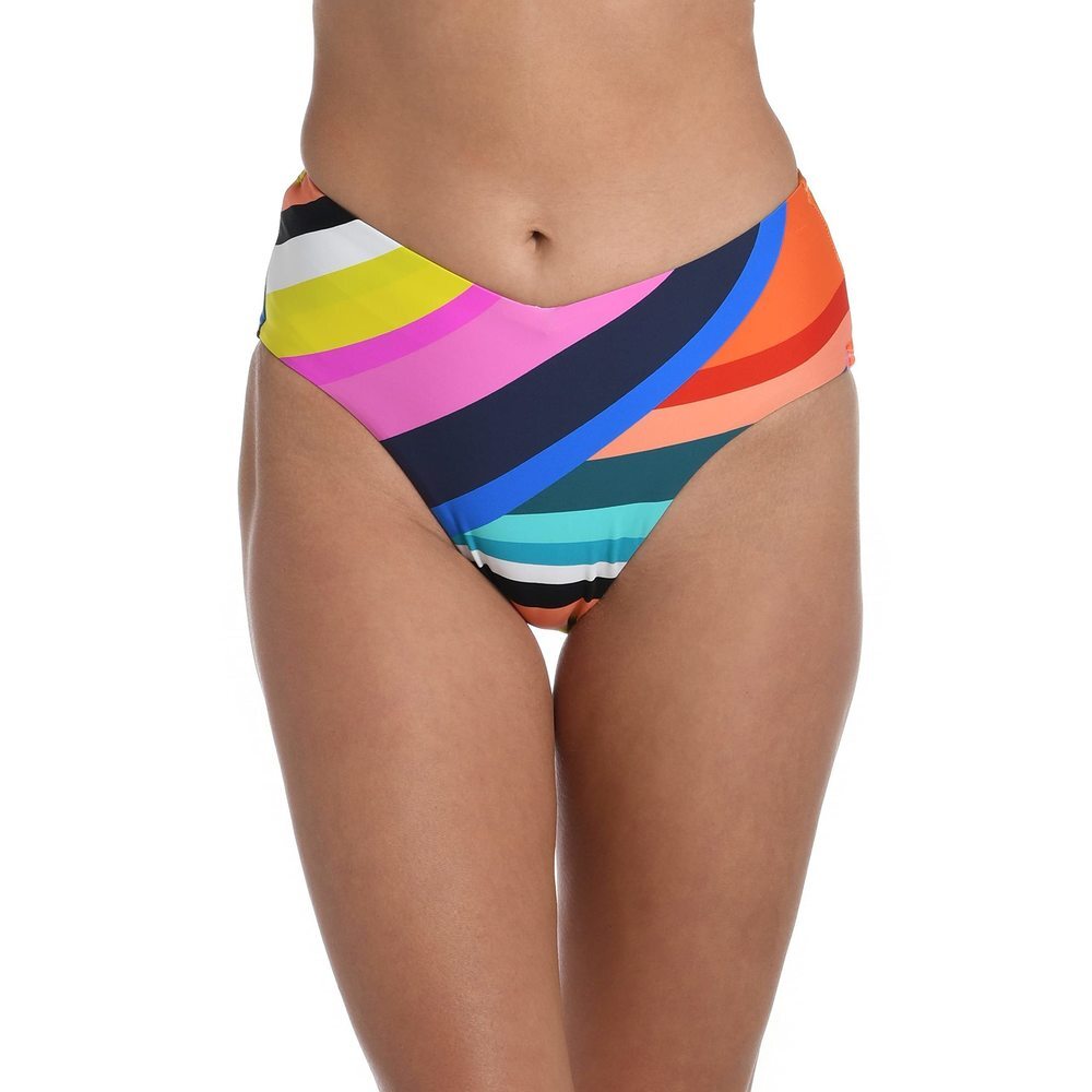 La Blanca Women's Standard V-Front High Waist Swimsuit Bottom Multicolor 14
